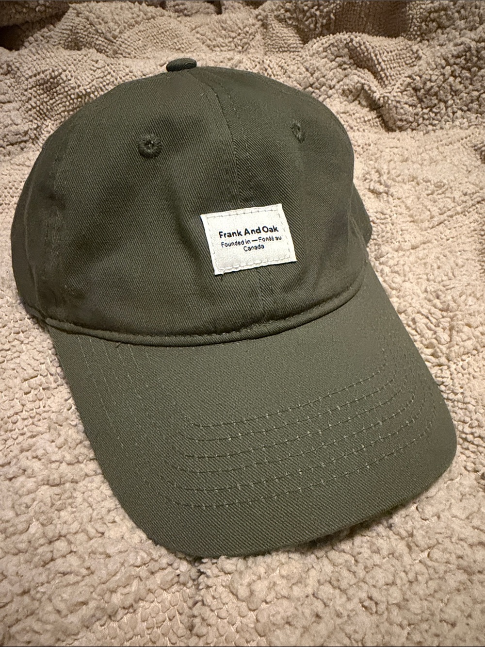 Frank & Oak Olive Hat with Patch